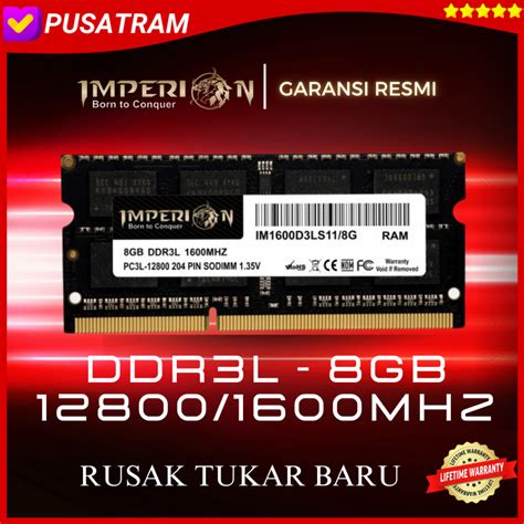 Jual Ram Imperion Ddr L Gb Mhz Pc Ram Laptop Sodimm Ori