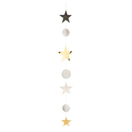 Paper Christmas garland with stars and baubles - Rader Design