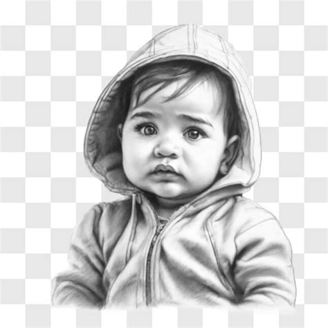 Descarga Dibujo De Bebé En Blanco Y Negro Para Libros Infantiles Y Proyectos De Arte Sketches En