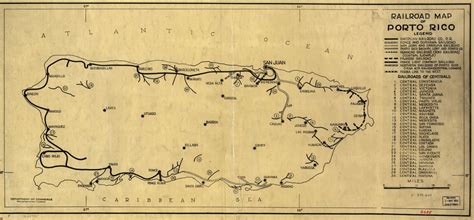 Mapa Titulado Railroad Map Of Porto Rico” 1924 — G E O • I S L A