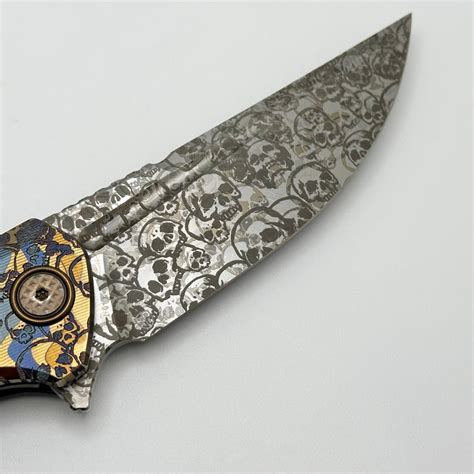 Custom Knife Factory One Off Skulls Titanium Marauder