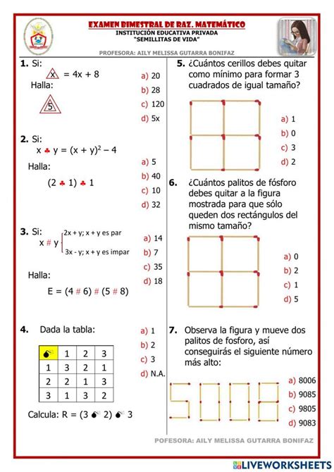 Ejercicios De Operadores Matem Ticos Para Tercer Grado De Secundaria Hot Sex Picture