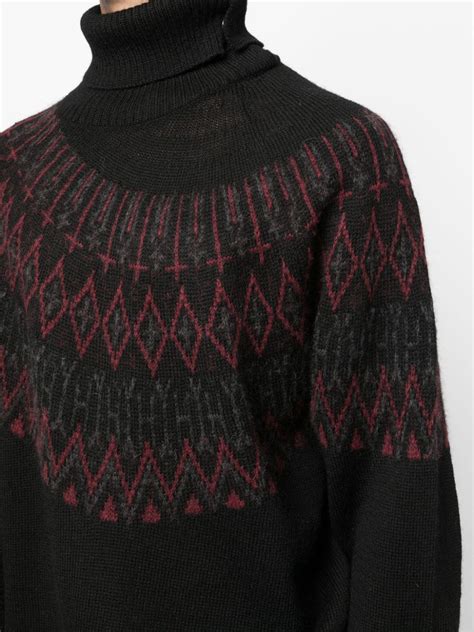 Yohji Yamamoto Fair Isle Intarsia Knit Jumper Farfetch