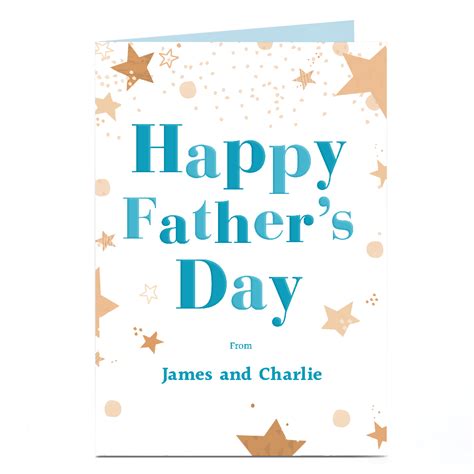 Buy Personalised Fathers Day Card Happy Fathers Day Stars For Gbp 1