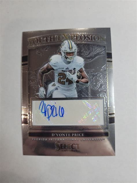 Dvonte Price Panini Select Draft Picks Auto Youth Explosion Ye