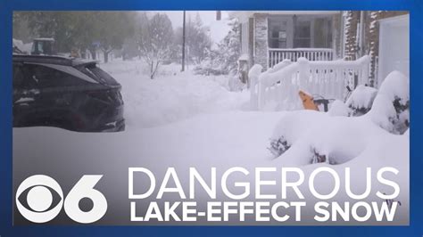 Dangerous Lake Effect Snow Paralyzes Parts Of New York State Youtube