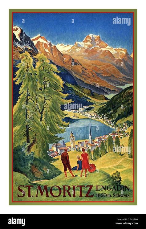 St Moritz Travel Poster Hi Res Stock Photography And Images Alamy