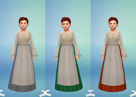 TS4: Medieval Peasant's Dress for Girls | History Lover's Sims Blog