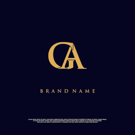 Premium Vector | Luxury modern combination ga abstract vector logo