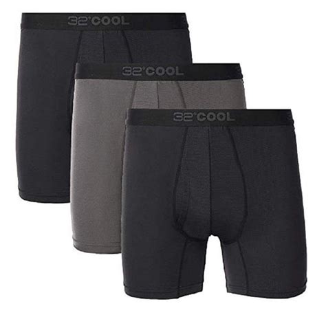 32 Degrees 32 Degrees Mens 3 Pack Active Mesh Boxer Brief Black 3 L 36 38