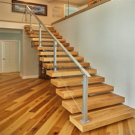 Modern Stair Floating Straight Stairs Interior Staircase With Wood