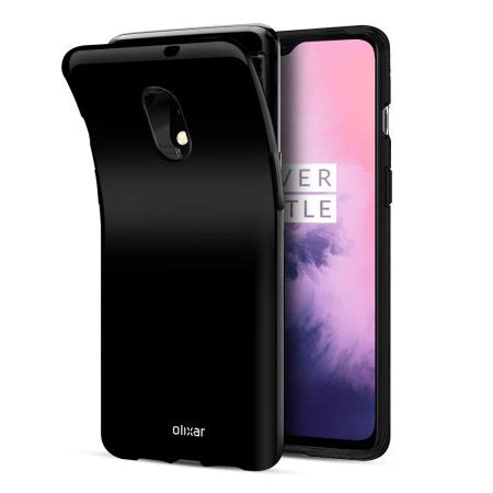 Olixar FlexiShield OnePlus 7 Gel Case Solid Black