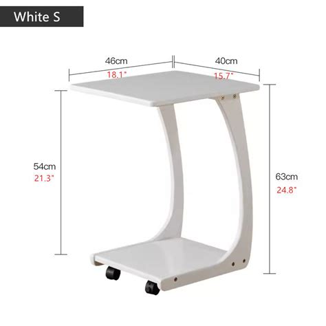 Solid Wood C-Shaped End Table with Rolling Wheels – SPS FURNTIURE