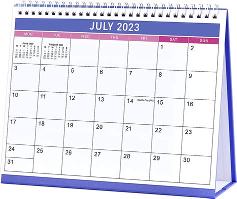 Calendario Da Scrivania Calendario Da Luglio