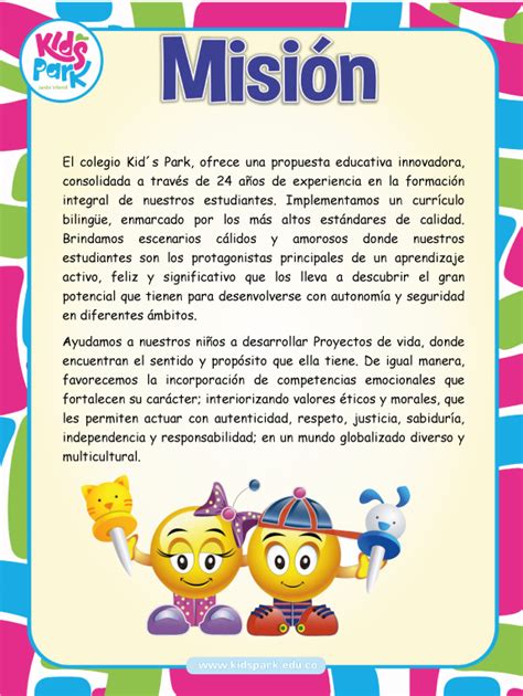 Misión Visión y Filosofía Jardin Infantil Kid s Park