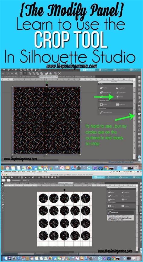 Learn How To Use The Crop Tool In Silhouette Studio The Modify Panel