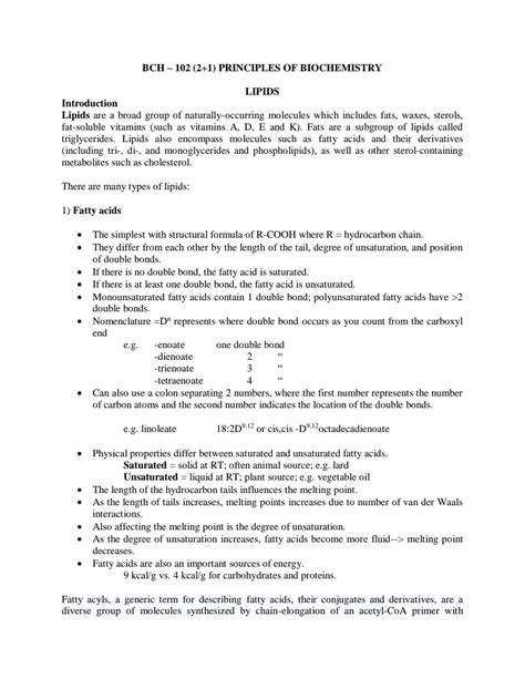 BCH 102 Principles Of Biochemistry Pdf Google Drive