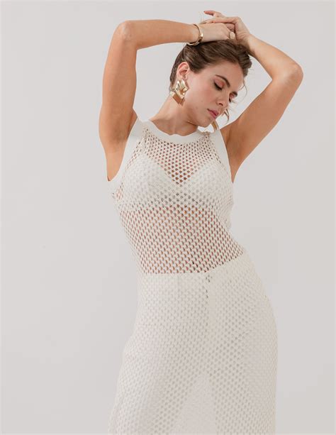 Vestido Midi Modal Branco Sangue Latino