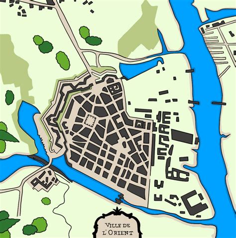 Historic map of Lorient by Kesh19 on DeviantArt