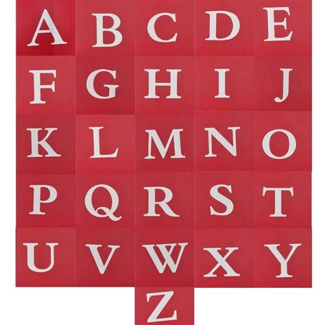 Pcs Uppercase English Alphabet Letters A Z On Flat White Cardboard