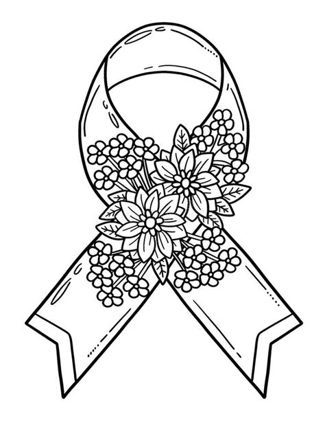 Awareness Ribbon Coloring Page