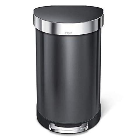 simplehuman 45 Liter / 12 Gallon Stainless Steel Semi-Round Kitchen ...