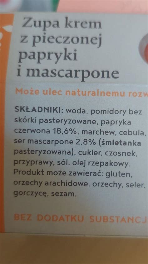 Zupa Krem Z Pieczonej Papryki I Mascarpone Eat Me Kalorie Kj I