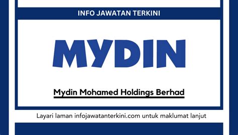 Mydin Mohamed Holdings Berhad Info Jawatan Terkini Info Jawatan