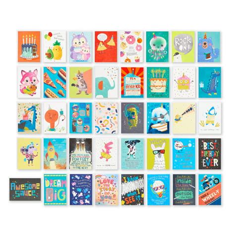 American Greetings Deluxe Kids Birthday Greeting Card, 40 Count, 5" x 6 ...