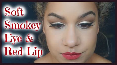 Soft Smokey Eye And Red Lip Youtube