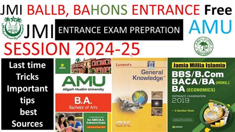 How To Carck Jmi Ballb Ba Hons Bba Bcom Entrance Exam 2024 Amu Ballb