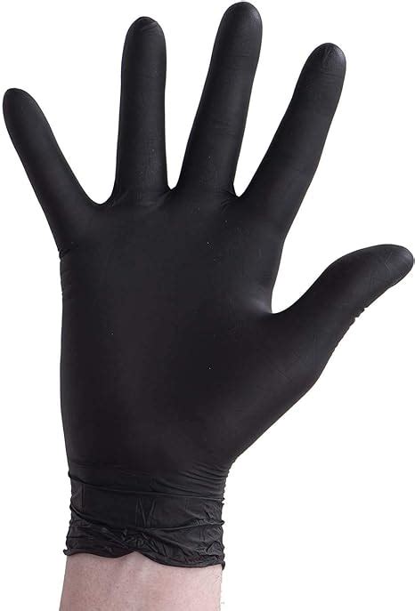 Guantes Desechables De Vinilo Negro Sin Polvo Resistentes A Los