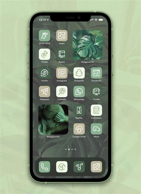 Forest Green App Icons Green Aesthetic App Icons Free For Ios