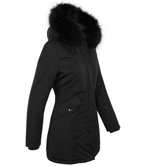 Designer Damen Winter Jacke Parka Mantel Winterjacke Gefüttert Kaufen