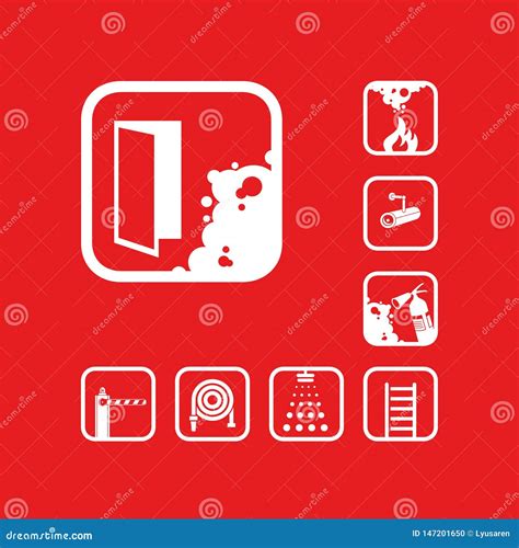 Sistema De Iconos Aislados Del Vector Pictogramas Gr Ficos Stock De