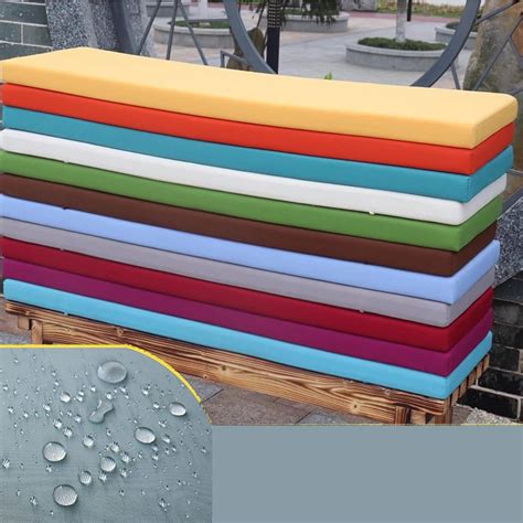 Custom Waterproof Custom Outdoor Patio Furniture Bench Cushion, Fade