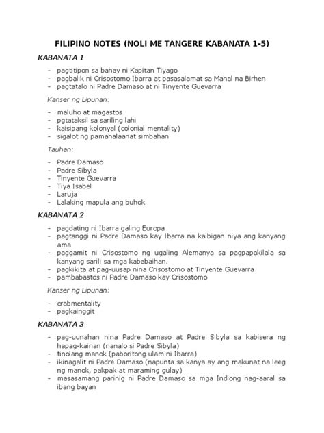 Noli Me Tangere Kabanata 1 5 Summary