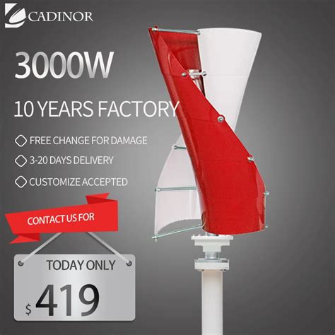 3000w Vertical Wind Turbine 12v 24v 48v Small Windmill Free Energy 220v Household Farm Sent To