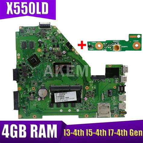 X550ld Mainboard For Asus X550l X550lc A550l Y581l W518l X550ln I3 4th Gen I5 4th Gen I7 4th Gen