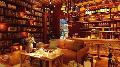 Cozy Jazz Music In Bookstore Cafe Ambience With Relaxing Jazz Music For