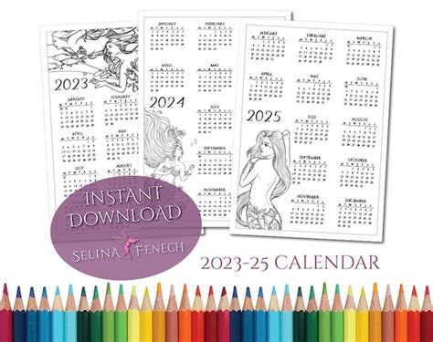 Mermaid 2025 Calendars For Sale Cheap Zelma Pegeen