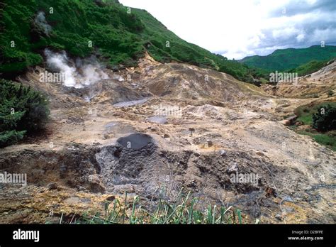 St Lucia Soufriere Drive In Volcano Stock Photo Alamy