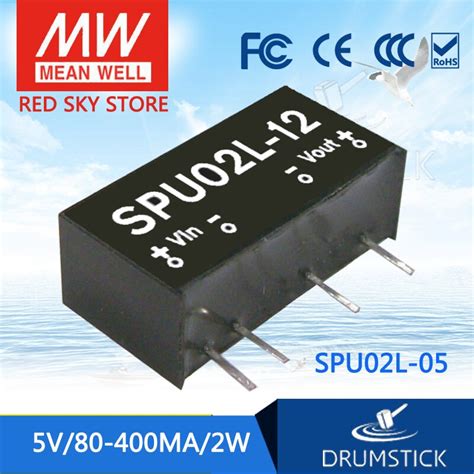 Transmit MEAN WELL Taiwan SPU02L 02M 02N 05V12V 2W DC DC Single Output