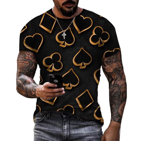 Springsummer Slim Fit Custom 3d Pattern Printed Short Sleeve Mens T