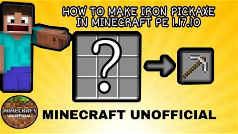 How To Make Iron Pickaxe In Minecraft Pe Shorts Youtube