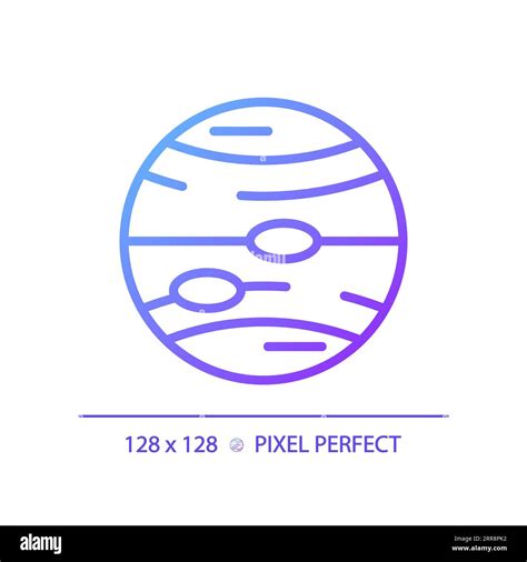 Jupiter Pixel Perfect Gradient Linear Vector Icon Stock Vector Image