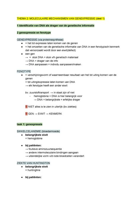 Samenvatting E Middelbaar Biologie Wetenschappen Wiskunde Thema