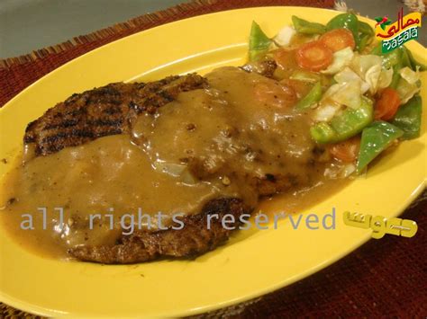 Beef Steak With Brown Sauce