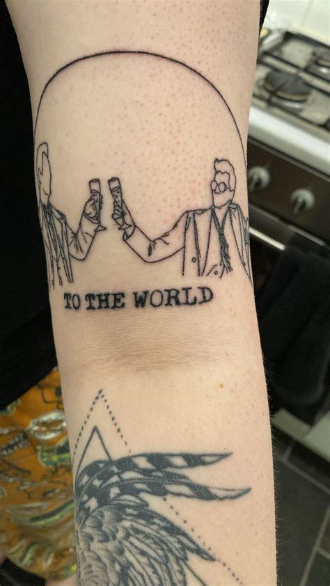 Not The Best Photo Ive Taken But I Finally Got My Good Omens Tattoo The Other Day Rgoodomens