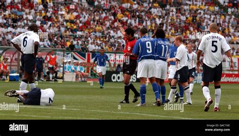 Soccer FIFA World Cup 2002 Quarter Final England V Brazil Stock